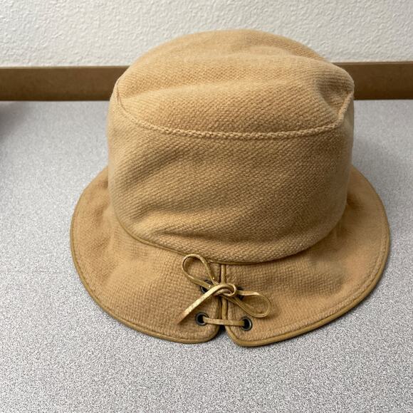Michiko London Hat Tan Koshino Japan Size 58cm Unisex Laced Bow Lined - Picture 5 of 9
